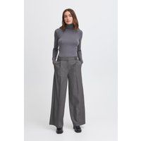 Weite Wollhose mit Bundfalten
