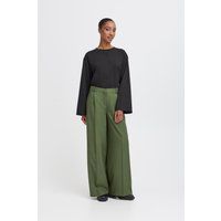 Weite Wollhose mit Bundfalten