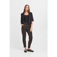 Schmal geschnittene, knöchellange Freizeithose