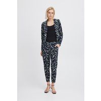 Tapered Freizeithose mit abstraktem Muster
