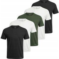 Klassisches einfarbiges T-Shirt mit Rundhalsausschnitt