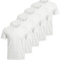 Klassisches Uni-T-Shirt mit Rundhalsausschnitt, 5er-Pack