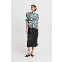 Geblümte Bluse mit Puffärmeln