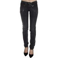 Niedrig geschnittene, gewaschene, schmale Jeans