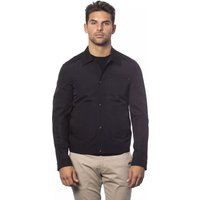 Moderne Schwarze Baumwollmischung Bomberjacke