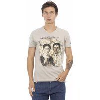 T-Shirt mit Grafikprint und V-Ausschnitt