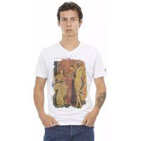 Herren Weißes Baumwoll-T-Shirt mit Grafikprint