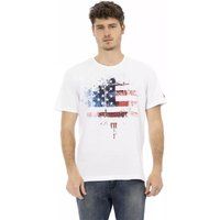 Herren Weißes Baumwoll-T-Shirt mit Grafikprint