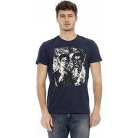 Herren V-Ausschnitt T-Shirt mit Grafikprint