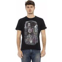 Schwarzes Herren T-Shirt mit Grafikprint