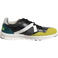 Mehrfarbige Low-Top Leder Sneakers