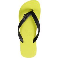 Neon Limette Verzierte Flip-Flops