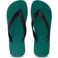 Grüne Flip-Flops mit Python-Riemen