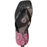 Plateau-Zehentrenner mit Print und Details