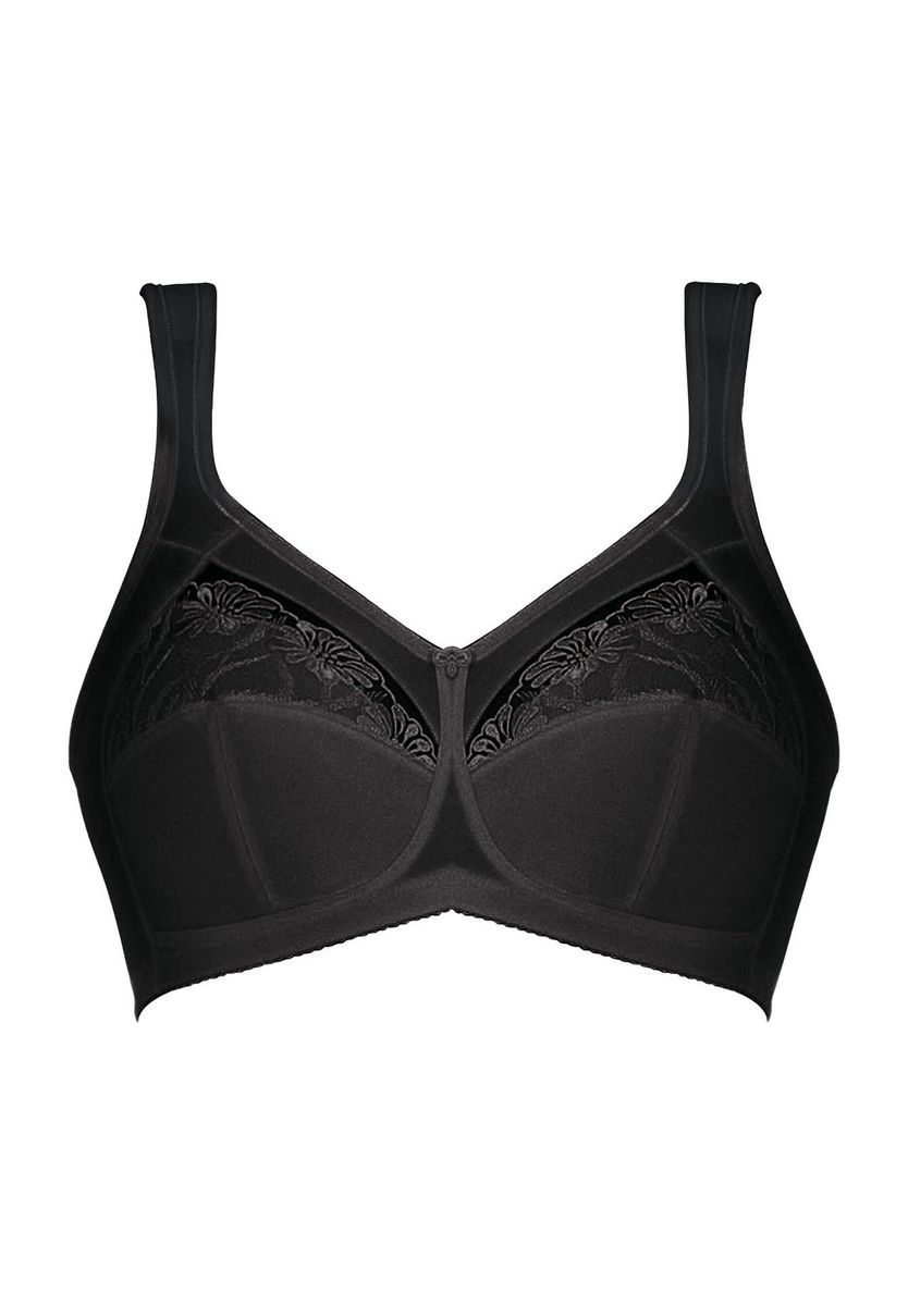 Schwarzer BH mit Volldeckung und Stützeffekt