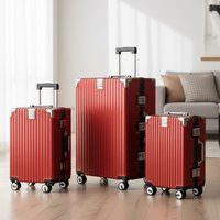 Rotes Hartschalen-Gepäckwagen-Set