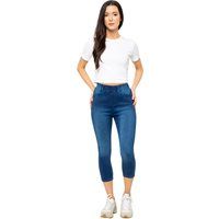 Damen Cropped Jeans Jeggings zum Reinschlüpfen