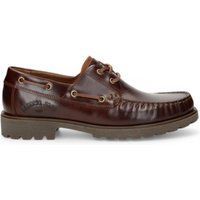 Herren Leder Bootsschuh mit Profilsohle