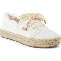 TOMS Carolina Lace Up Baumwolle Damen Weiße Espadrilles Am Strand