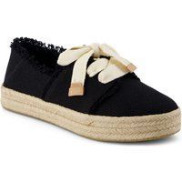 TOMS Carolina Lace Up Baumwoll Frauen Schwarze Strand-Espadrilles