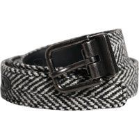 Tweed-Gürtel mit Metallschnalle