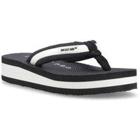 Rocket Dog Monica Nylon PU Textile Damen Schwarz/Creme Flip-Flops