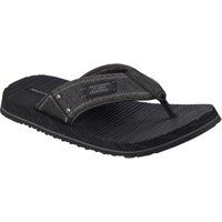 Skechers Quill Textil Herren schwarze Flip-Flops