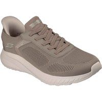 Skechers BOBS Sport Squad Chaos Solid Step Textil Herren Dunkel Taupe Sneakers