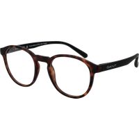Runde Schildpatt-Brille mit schwarzen Bügeln