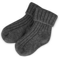 Gerippte Babysocken aus Bio-Wollmischung