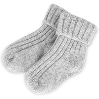 Gerippte Babysocken aus Bio-Wollmischung