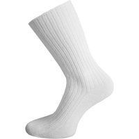 Weiße gerippte Baumwollsocken