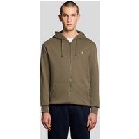 Herren Loopback Baumwoll-Hoodie mit durchgehendem Reißverschluss