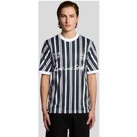 Gestreiftes Fußballtrikot-T-Shirt