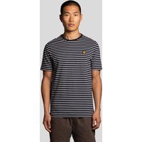 Gestreiftes Piqué Baumwoll T-Shirt