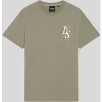 Baumwoll-T-Shirt mit botanischem Grafikprint