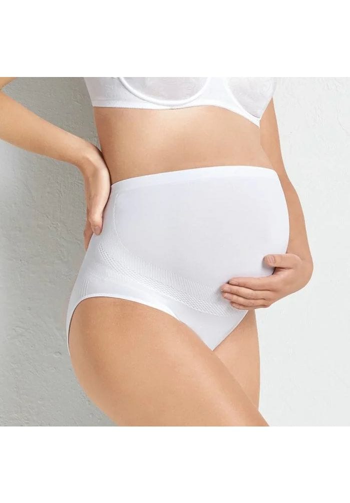 Umstands-Slip mit hoher Taille Weiß