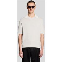 Feines Strick-Poloshirt mit offenem Kragen