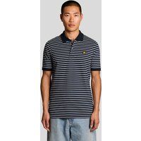 Gestreiftes Kurzarm-Poloshirt aus Baumwollmischung