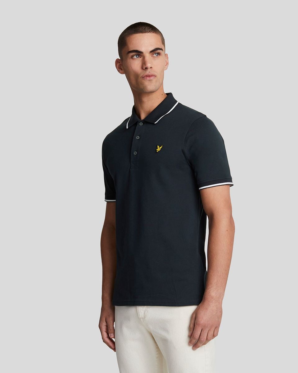 Poloshirt mit Kragenstreifen aus Baumwolle