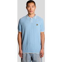Strukturiertes Piqué Strick-Poloshirt