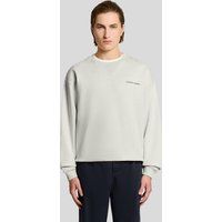 Übergroßes Baumwoll-Sweatshirt mit Logo-Schriftzug