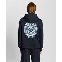 Baumwoll-Hoodie mit Grafik-Badge, lässige Form