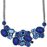 Blaue Edelstein Statement Halskette Schmuck