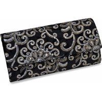 Verzierte Samt-Abend-Clutch