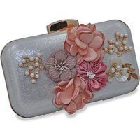 Florale verzierte Abend Clutch Tasche
