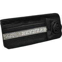 Elegante Satin-Clutch mit Strassdetails
