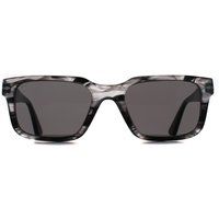 Sonnenbrille mit quadratischem Rahmen in Streifengrau