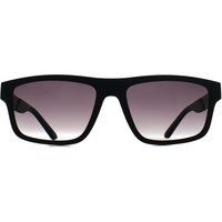 Matte schwarze Sonnenbrille mit quadratischem Rahmen