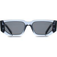 Rechteckige Unisex-Sonnenbrille mit dickem Rahmen